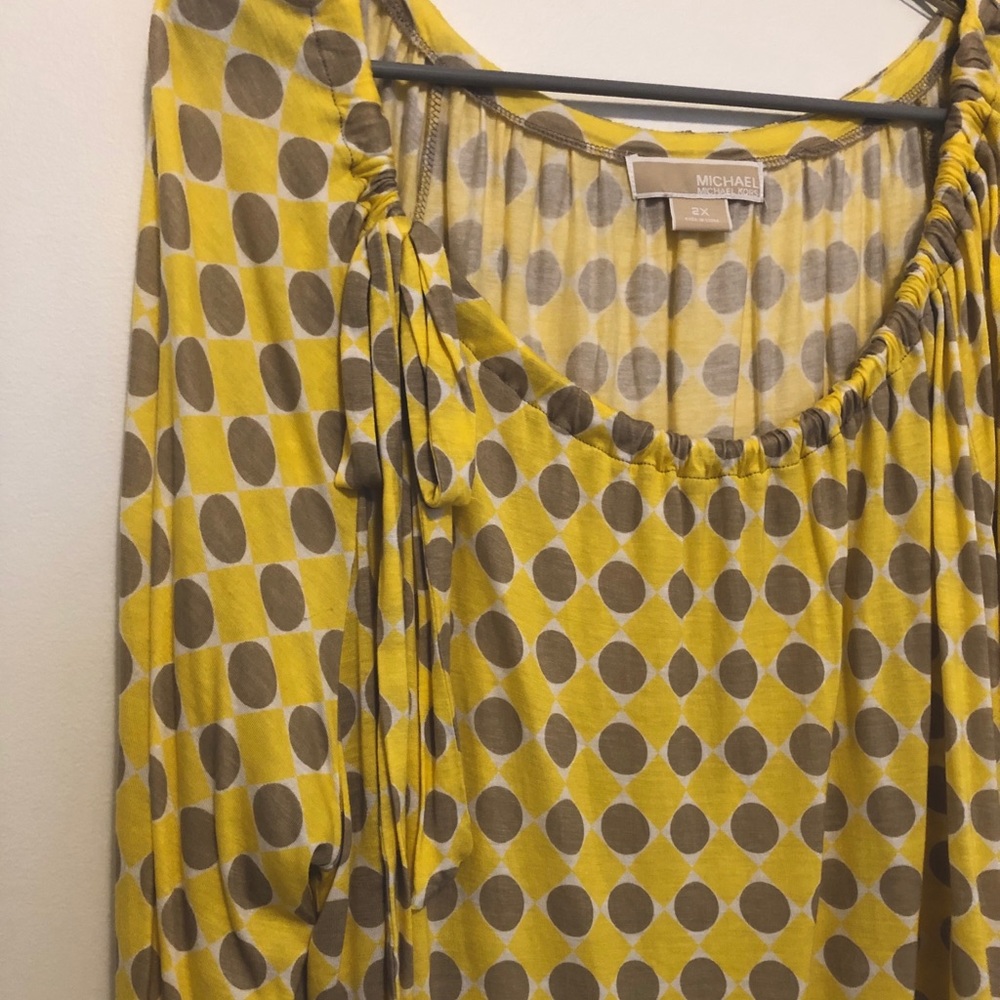 🆕 Michael Kors Women’s Size 2X 3/4 Sleeve Shirt